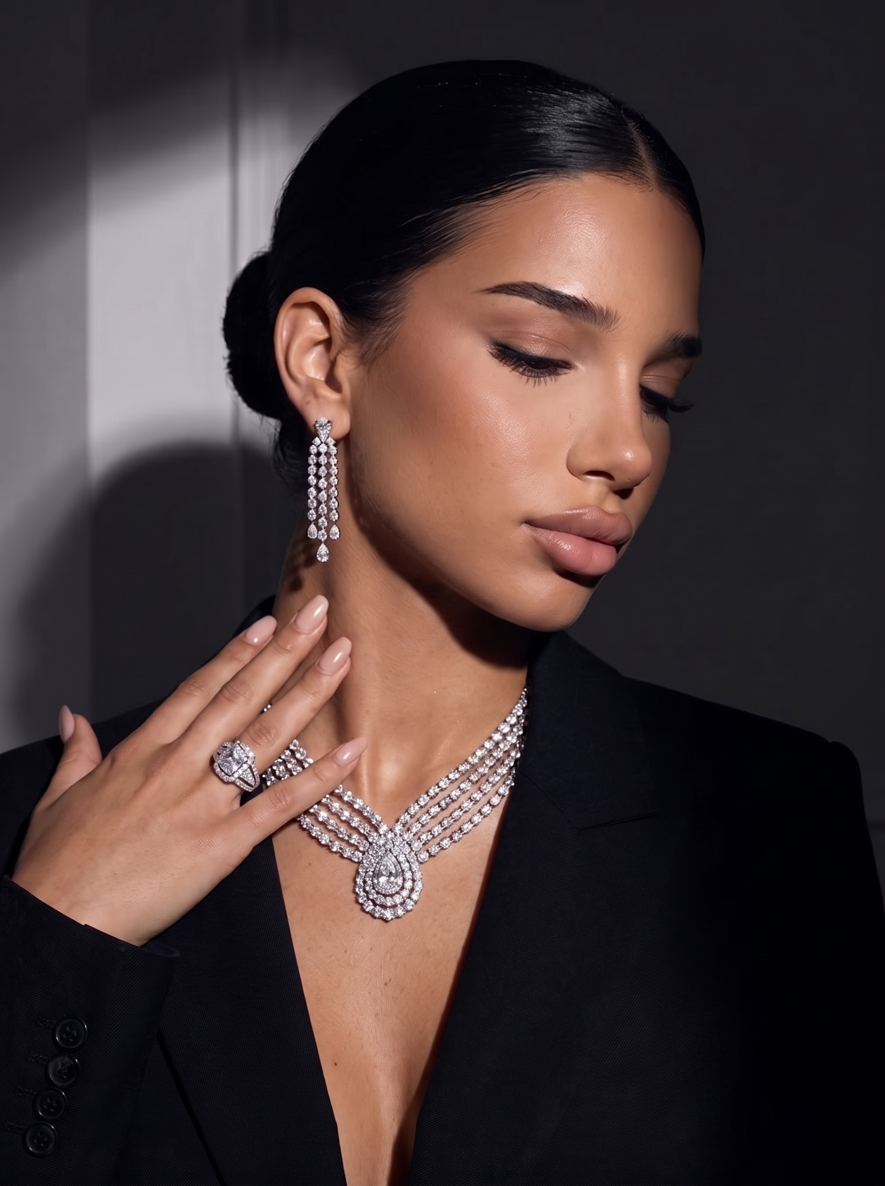 Iconic Silver jewellery ad on a red display